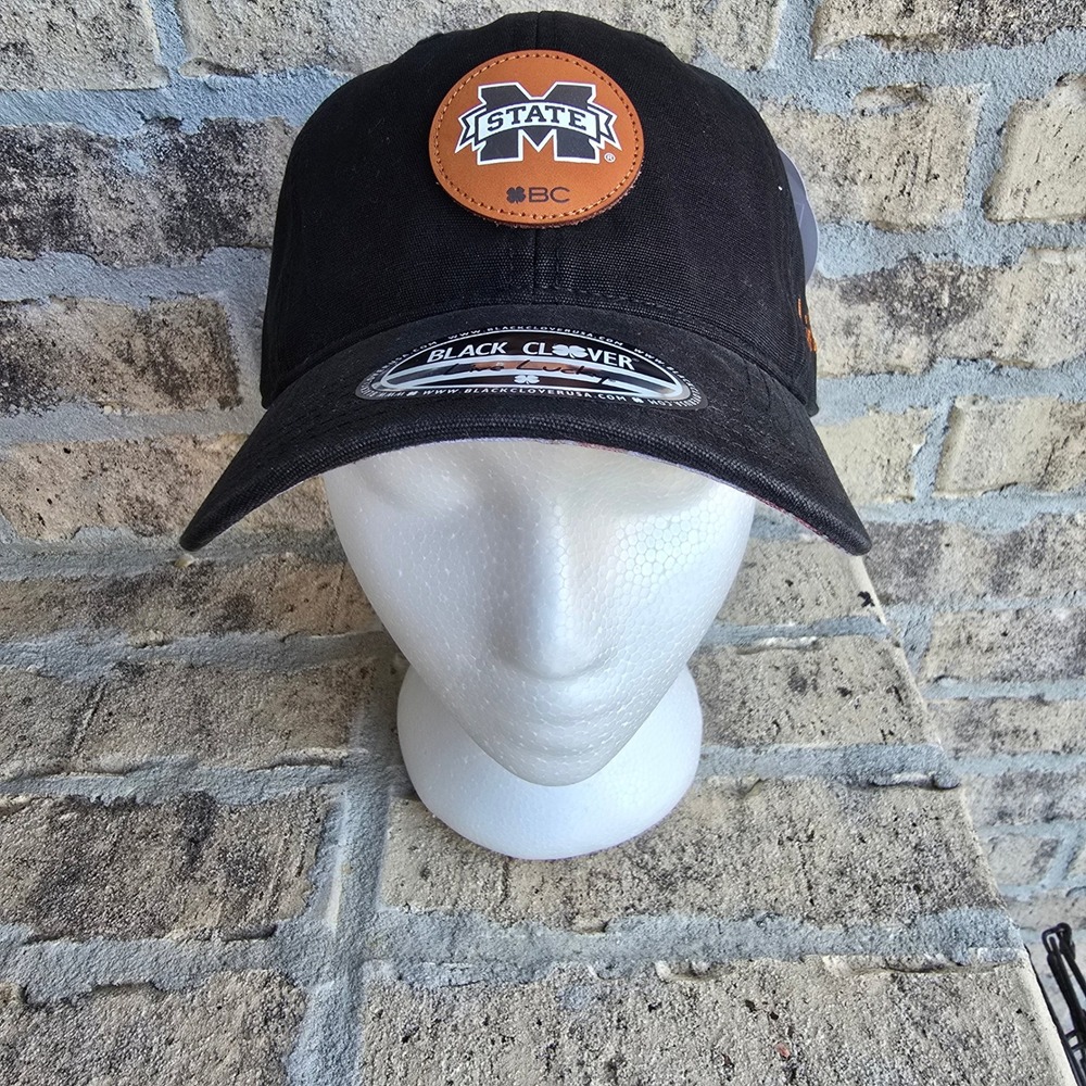 Black‎ Clover Mississippi State Patch Hat Cap HBC Bulldogs Adjustable